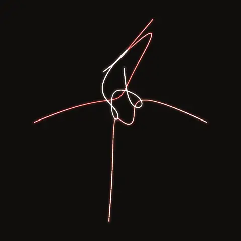 Free-fall F1: the paths of the three bodies over one period