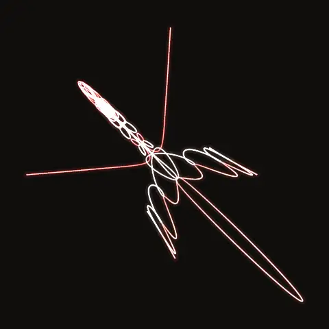 Free-fall F25, a periodic three-body orbit