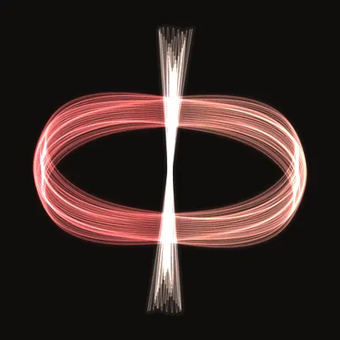 Broucke region HS.434, a periodic three-body orbit